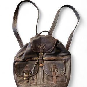 Sundance Dark Brown Leather Backpack
